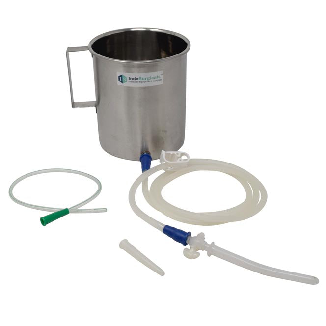IndoSurgicals Stainless Steel Enema Kit (Tapped Nozzle) Additional View