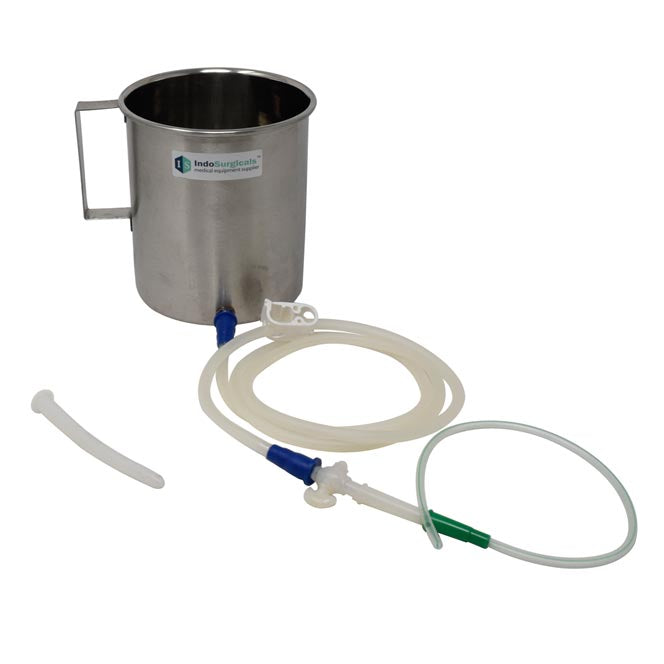 IndoSurgicals Stainless Steel Enema Kit (Tapped Nozzle) Additional View