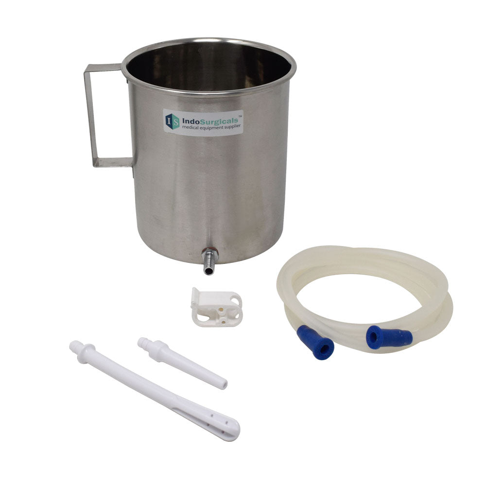 IndoSurgicals Stainless Steel Enema Kit (Straight Nozzle) Additional View
