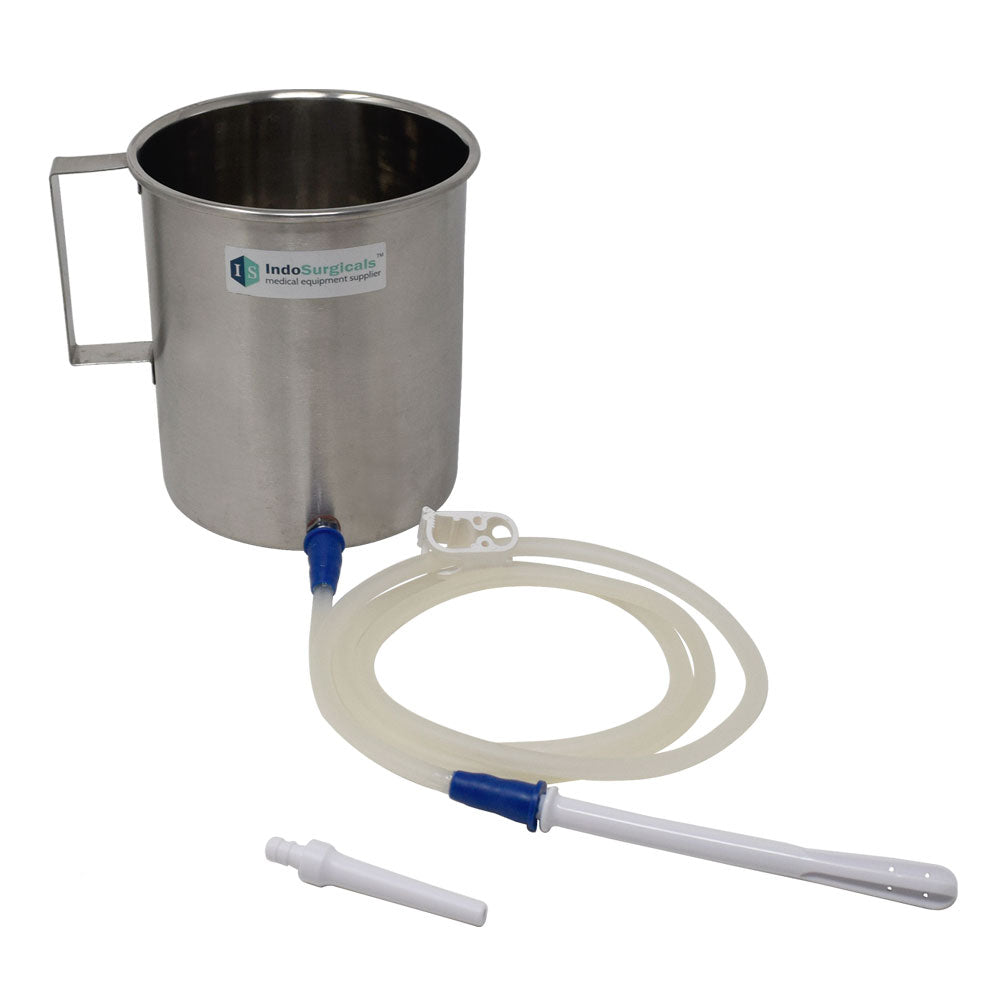 IndoSurgicals Stainless Steel Enema Kit (Straight Nozzle) Additional View