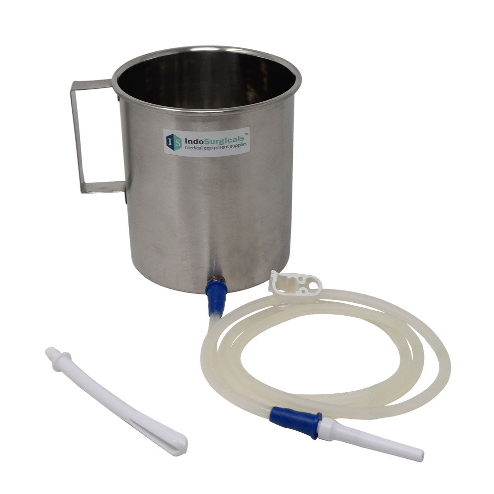 IndoSurgicals Stainless Steel Enema Kit (Straight Nozzle) Additional View