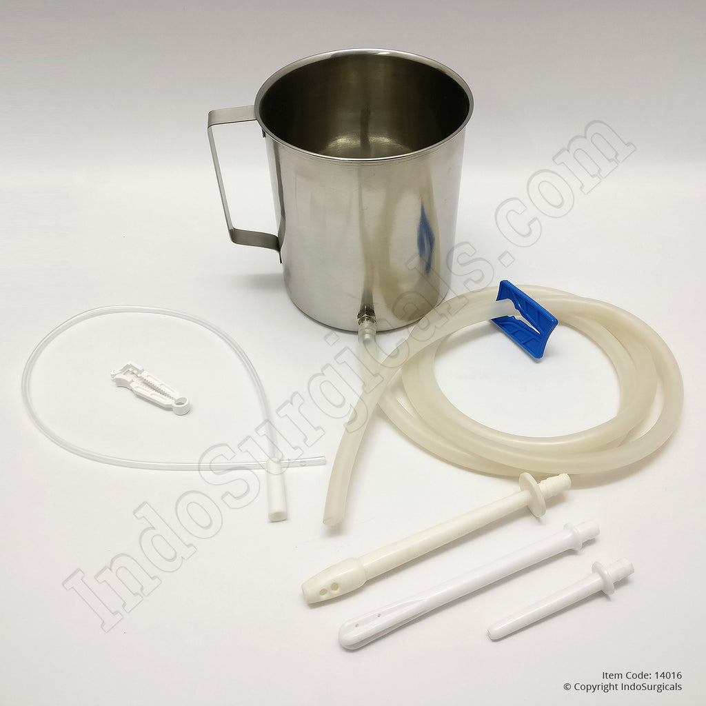 IndoSurgicals Stainless Steel Enema Kit with Silicon Nozzle Additional View