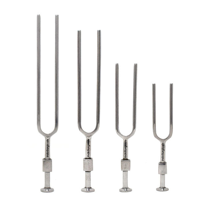 Tuning Fork Set of 4 (128 Hz, 256 Hz, 512 Hz, 1024 Hz) in Zipper Bag Additional View