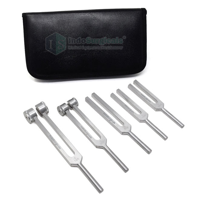 Aluminium Tuning Fork Set of 5 in Zipper Bag Additional View