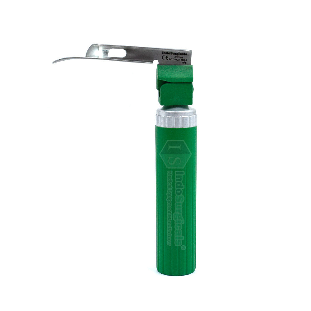 IndoSurgicals Disposable Miller Type Fiber Optic Laryngoscope (Pack of 1 Blade & 1 Handle)