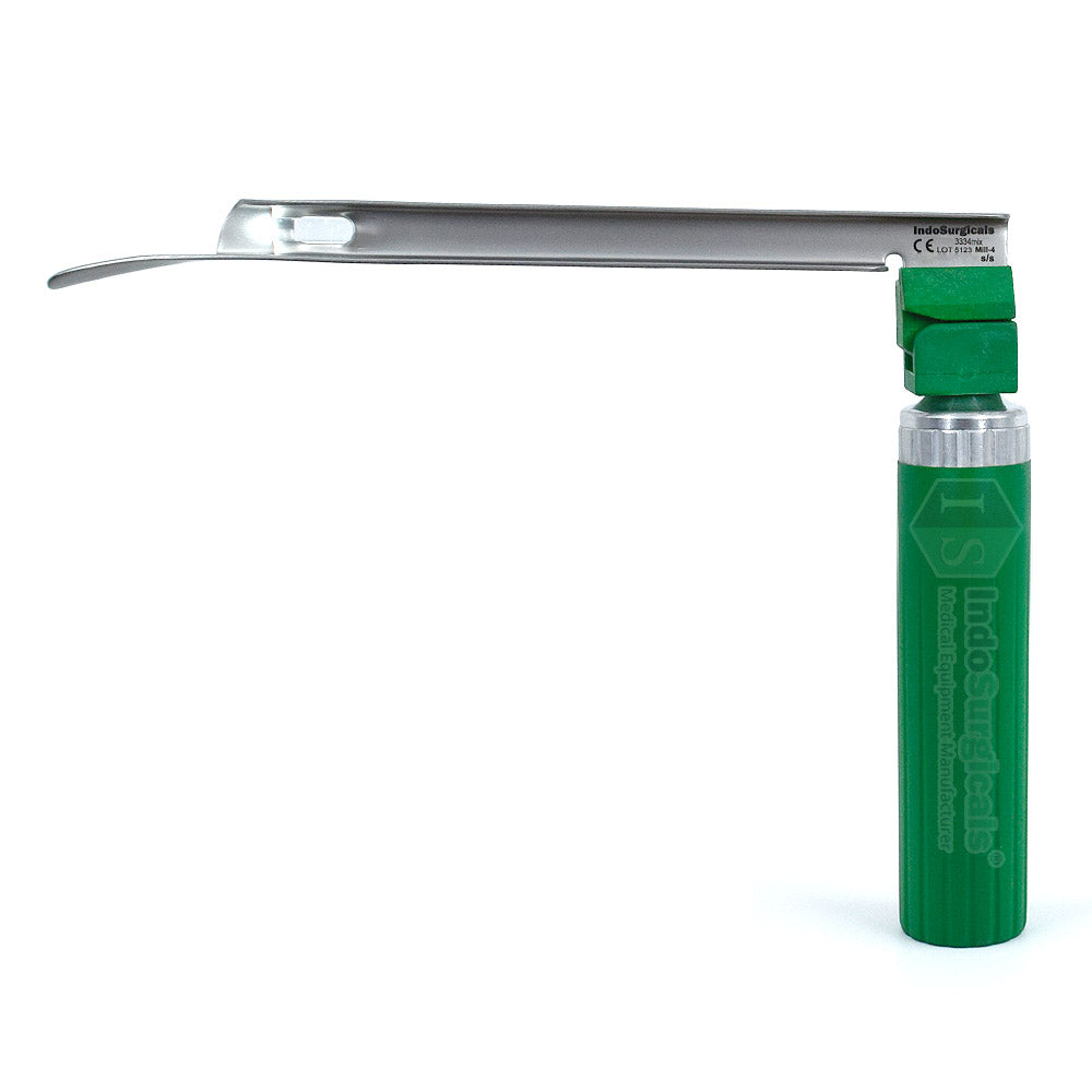 IndoSurgicals Disposable Miller Type Fiber Optic Laryngoscope (Pack of 1 Blade & 1 Handle) Additional View