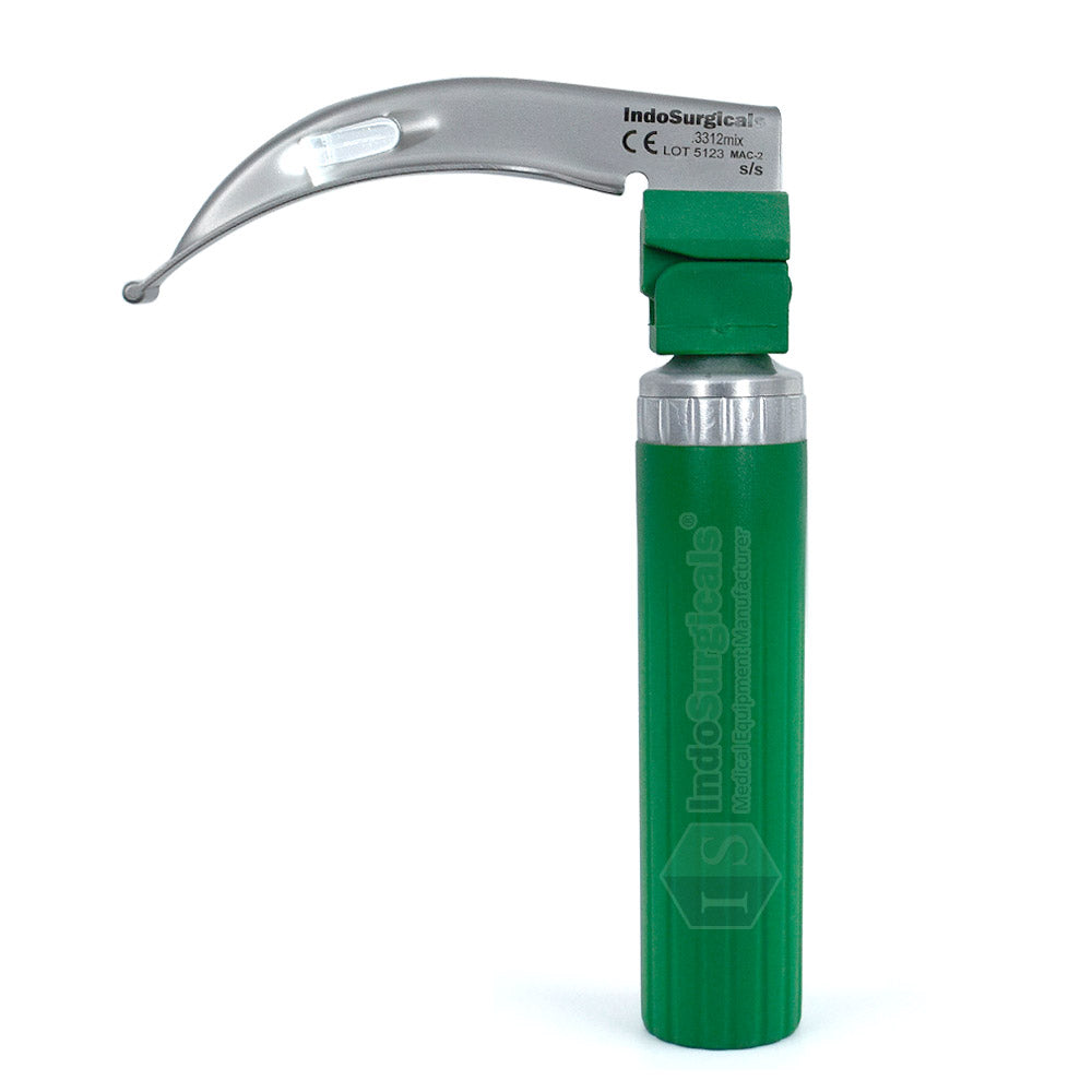IndoSurgicals Disposable Macintosh Type Fiber Optic Laryngoscope (Pack of 1 Blade & 1 Handle) Additional View
