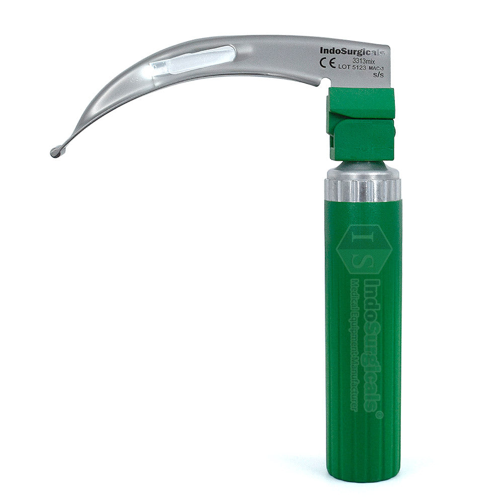 IndoSurgicals Disposable Macintosh Type Fiber Optic Laryngoscope (Pack of 1 Blade & 1 Handle) Additional View