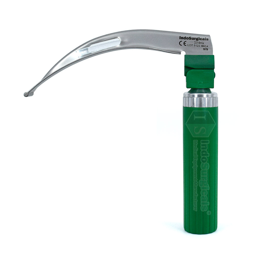 IndoSurgicals Disposable Macintosh Type Fiber Optic Laryngoscope (Pack of 1 Blade & 1 Handle) Additional View