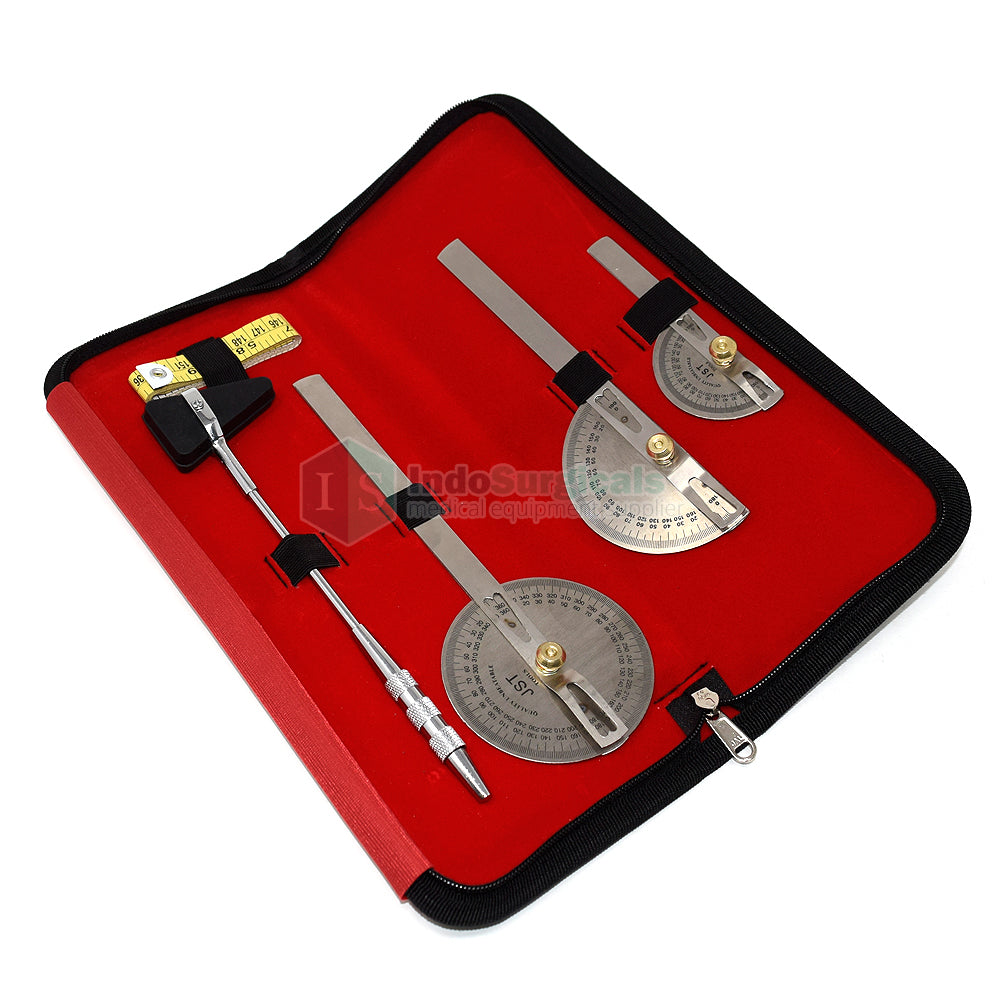 Goniometer Set of 3 with Knee Hammer & Measuring Tape