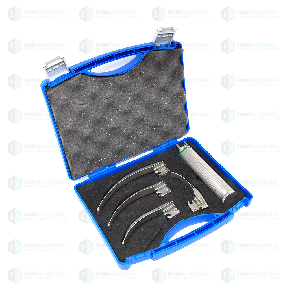 Fiber Optic LED Laryngoscope Set Macintosh Additional View