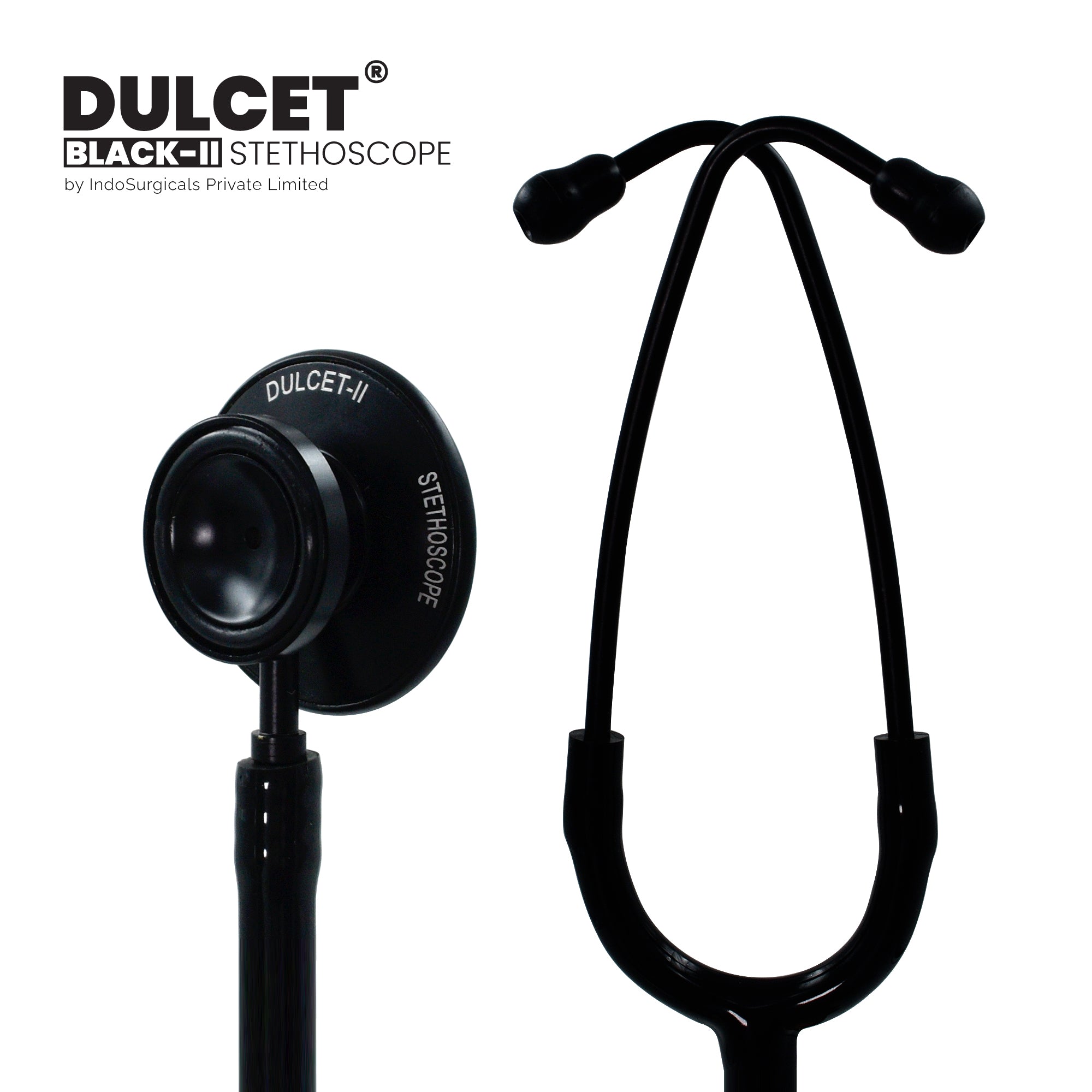 IndoSurgicals Dulcet Black-II Stethoscope