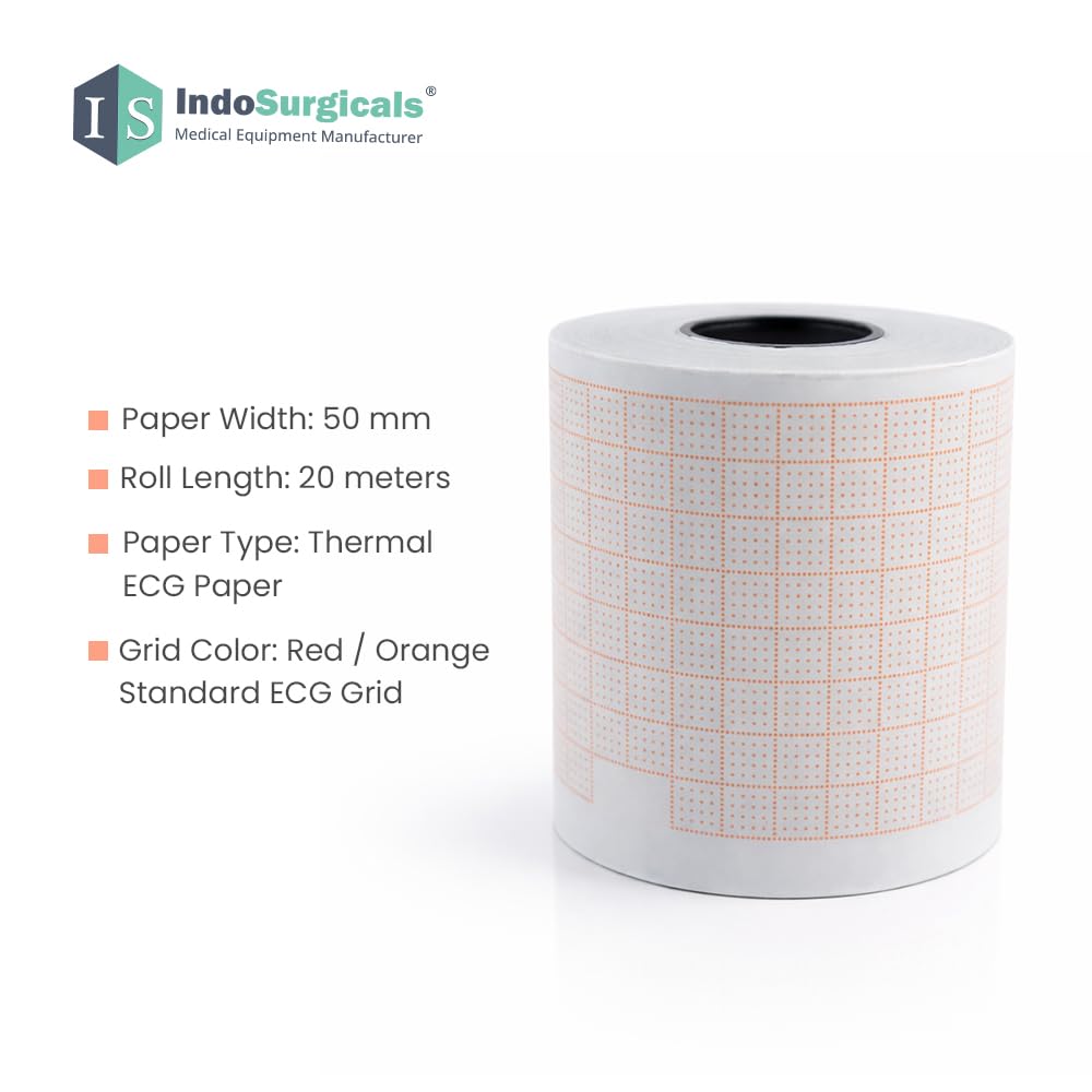 ECG Paper Roll (Size: 50mm X 20m) For Single Channel ECG Machine (Pack of 5) Additional View