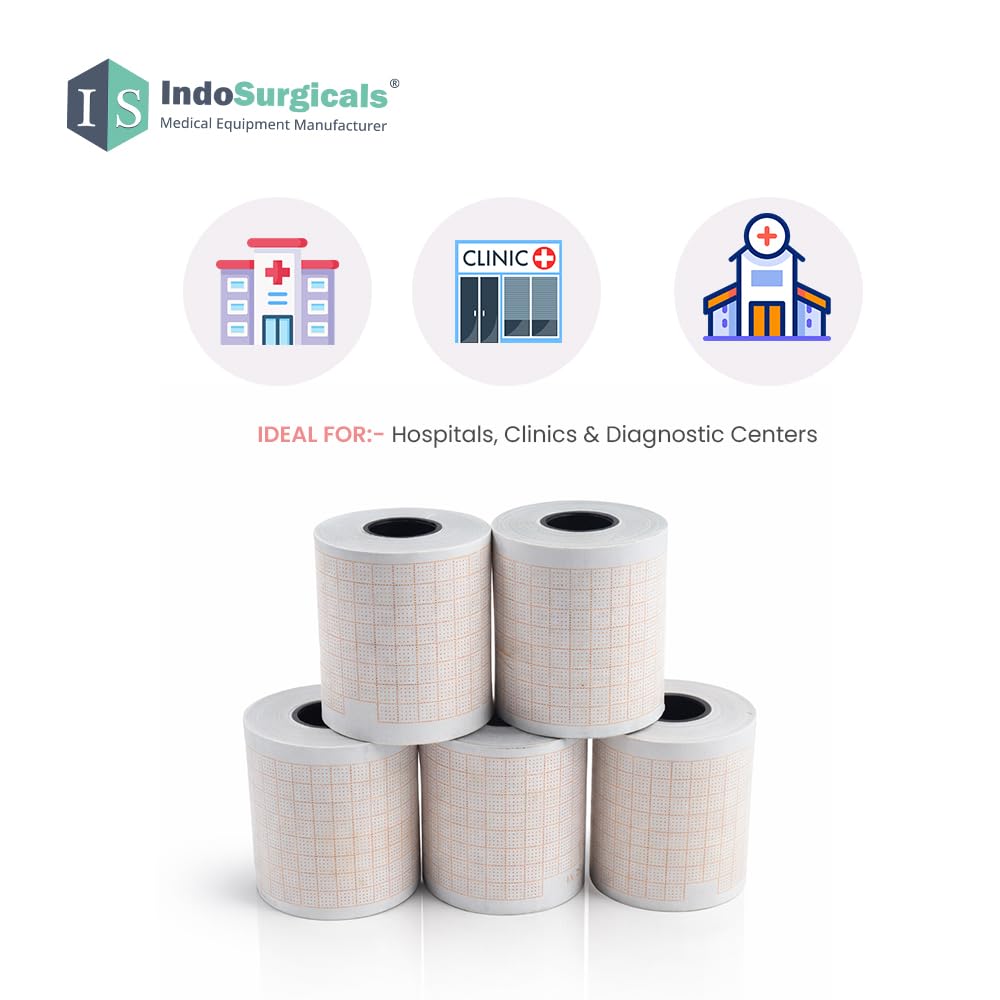 ECG Paper Roll (Size: 50mm X 20m) For Single Channel ECG Machine (Pack of 5) Additional View