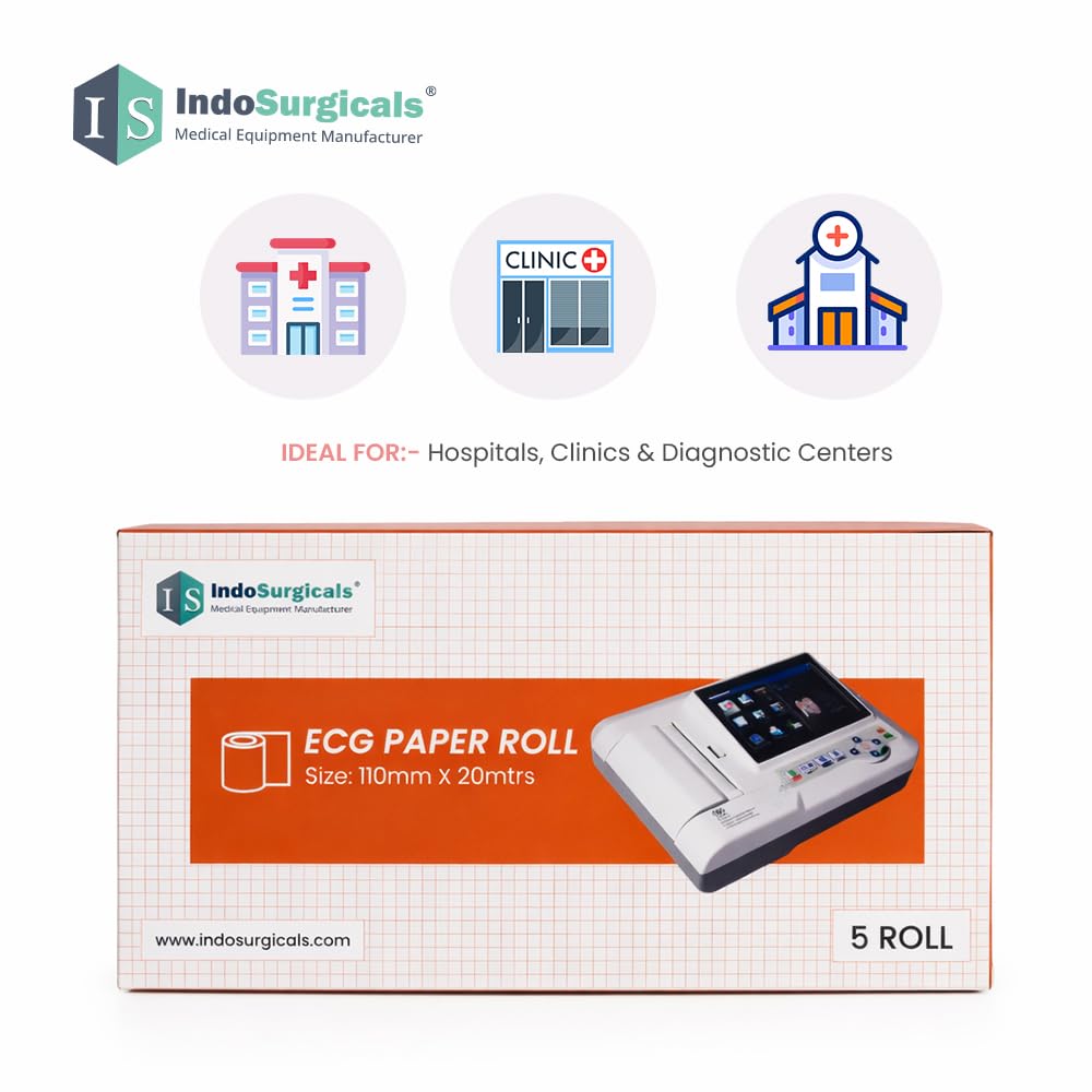 ECG Paper Roll (Size: 110mm X 20m) For 6 Channel ECG Machine (Pack of 5) Additional View