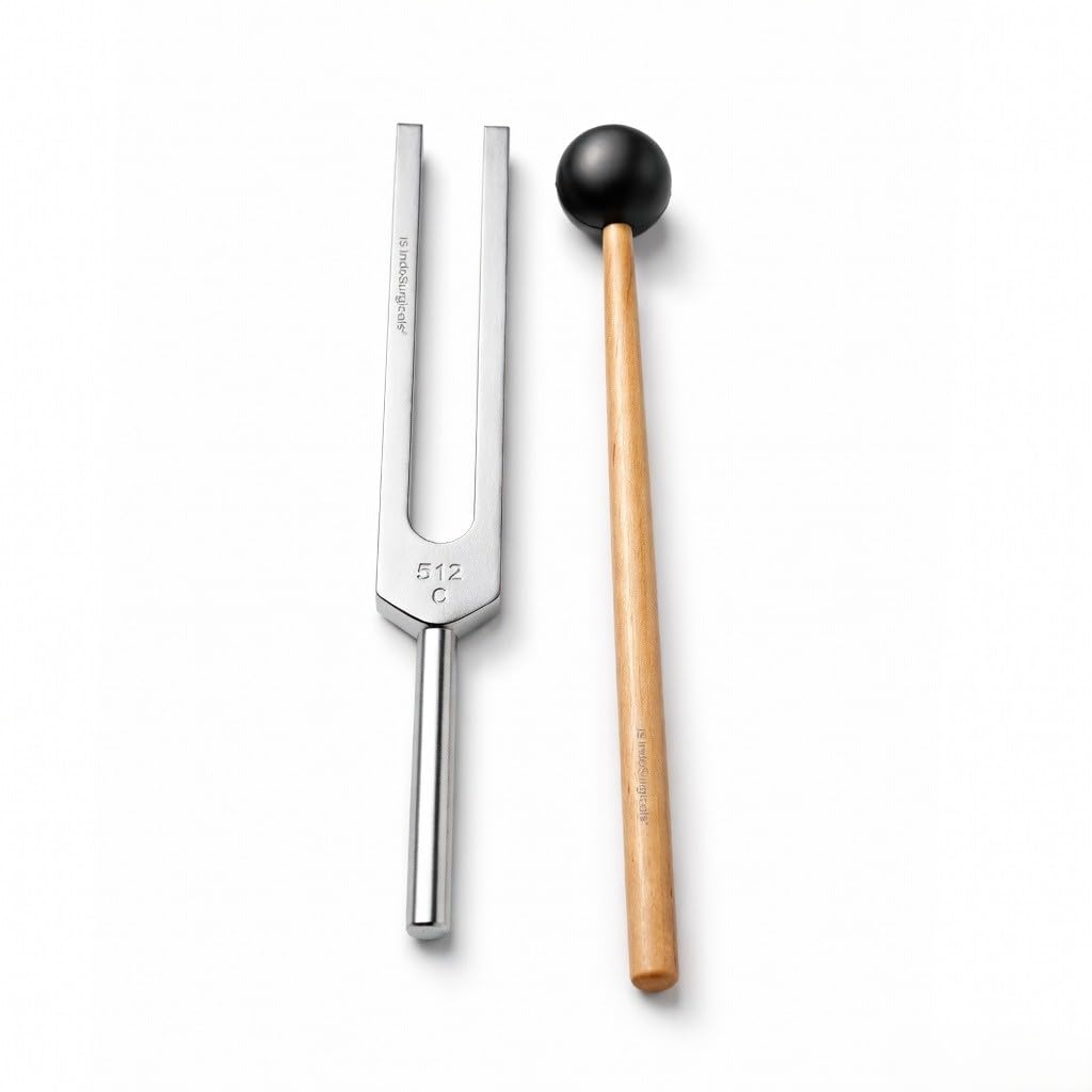 Tuning Fork Set (128Hz, 256Hz, 512Hz) | Weighted & Unweighted Sound Healing Tuning Forks with Mallet | Meditation, Yoga & Relaxation Tools Additional View