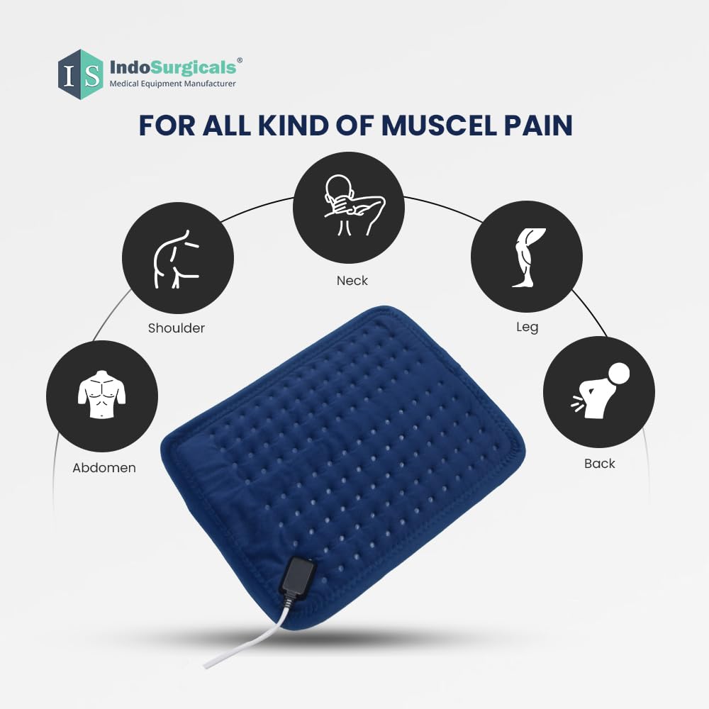 QIVON Electric Heating Pad for Pain Relief, Orthopedic Heat Therapy Belt with Temperature Controller for Back, Neck, Lumbar Pain Relief, Muscle Strain and Cramps Additional View