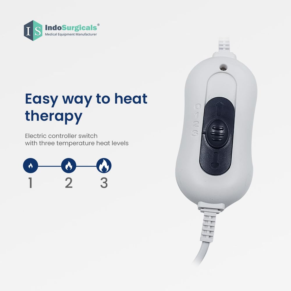 QIVON Electric Heating Pad for Pain Relief, Orthopedic Heat Therapy Belt with Temperature Controller for Back, Neck, Lumbar Pain Relief, Muscle Strain and Cramps Additional View