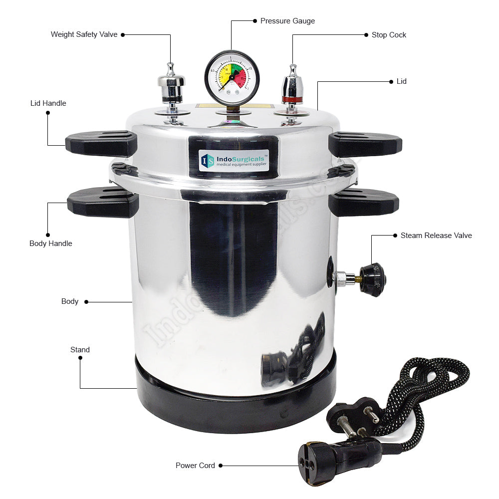 Autoclave (13 litres) Electric, Pressure Cooker Type, Mirror Finish