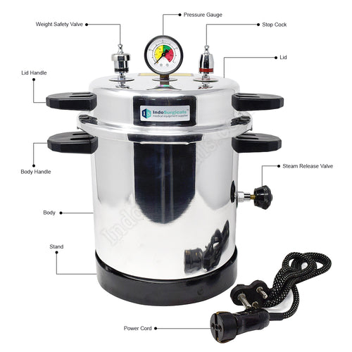 Autoclave (13 litres) Electric, Pressure Cooker Type, Mirror Finish