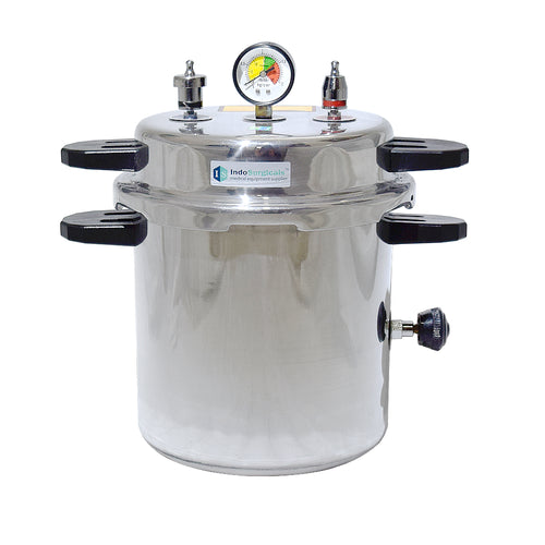 Autoclave (13 litres) Non-Electric, Pressure Cooker Type, Mirror Finish