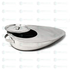 Bed Pan with Lid - Stainless Steel Additional View