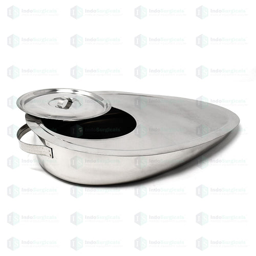 Bed Pan with Lid - Stainless Steel Additional View