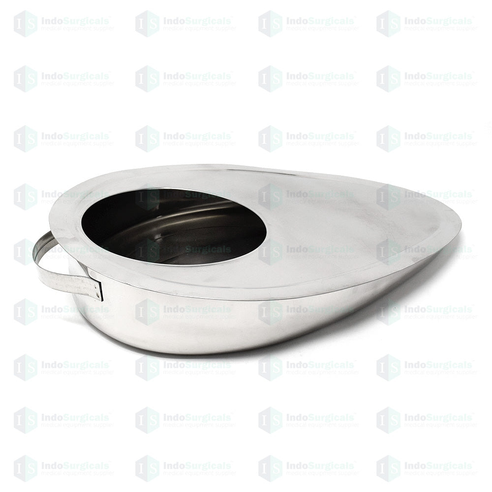 Bed Pan with Lid - Stainless Steel Additional View