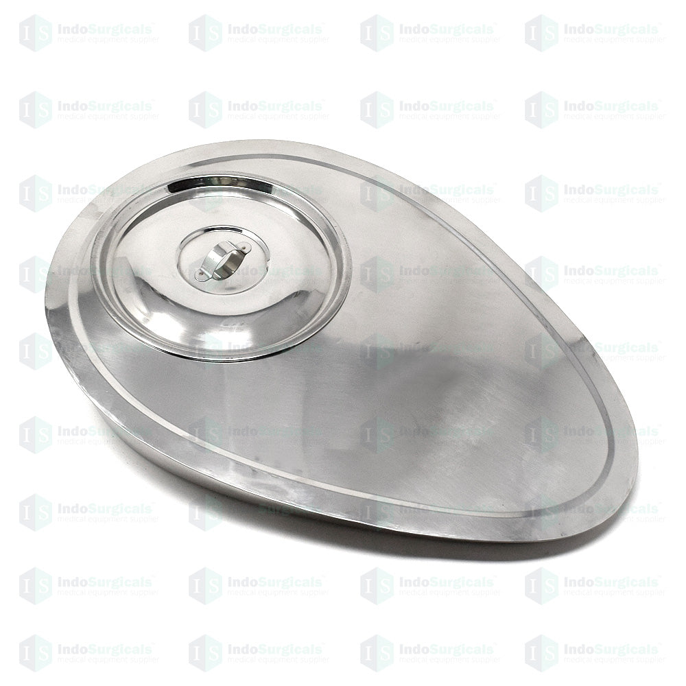 Bed Pan with Lid - Stainless Steel Additional View