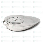 Bed Pan with Lid - Stainless Steel