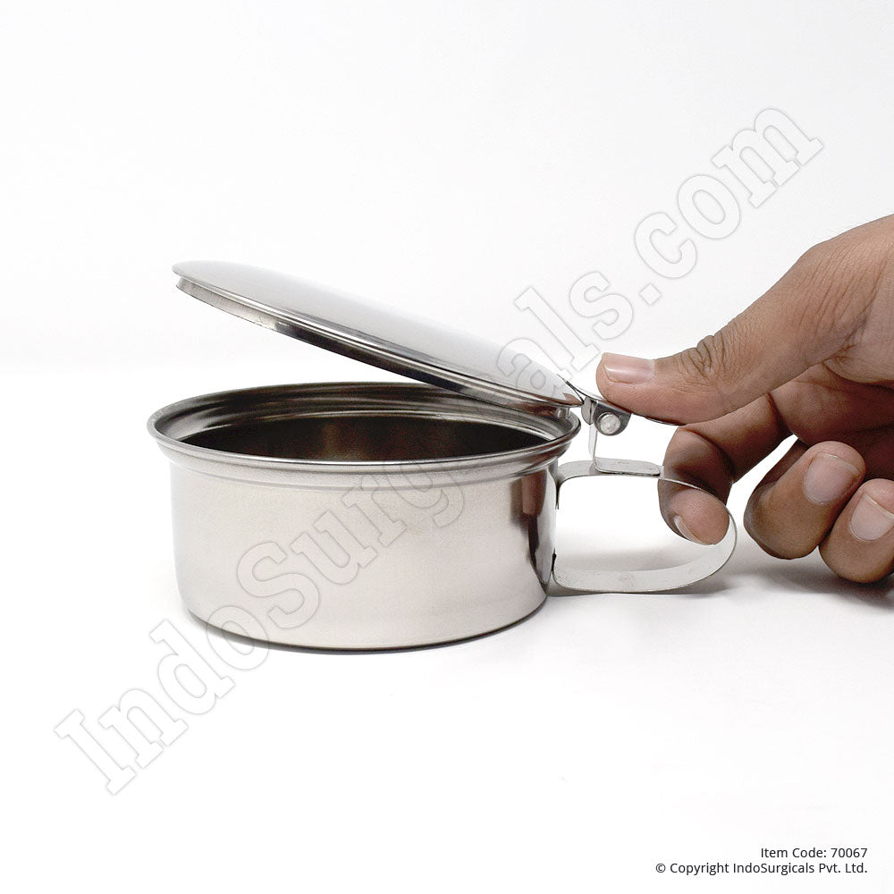 Sputum Mug with Cover (Stainless Steel) Additional View