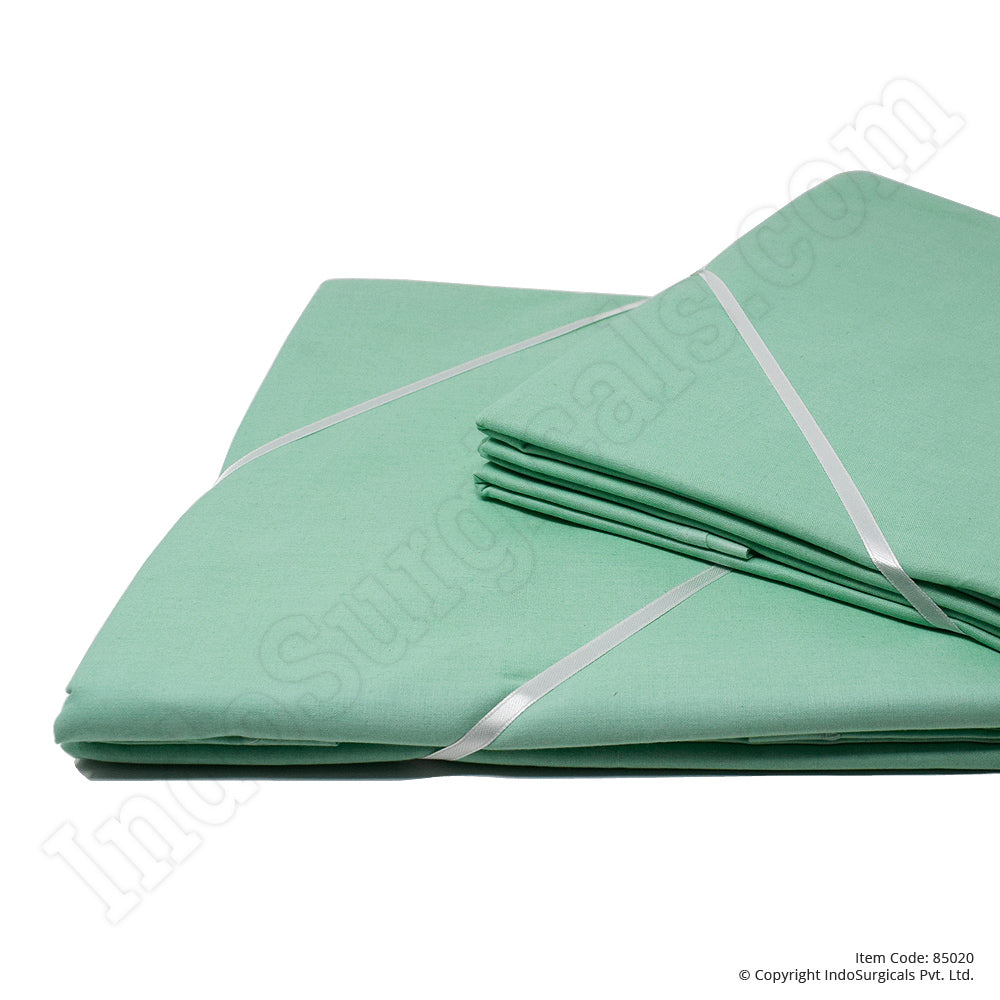 Hospital Poly Cotton Bed Sheet with Pillow Cover (Pair) Additional View