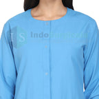 Female Scrub Jacket Set (Snap Closure) Full Sleeve with Knit Cuffs Additional View
