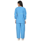 Female Scrub Jacket Set (Snap Closure) Full Sleeve with Knit Cuffs Additional View
