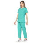 Premium Scrub Suit for Doctors Women (Faux Wrap Neck) Additional View