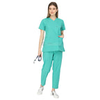 Premium Scrub Suit for Doctors Women (Faux Wrap Neck) Additional View