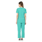 Premium Scrub Suit for Doctors Women (Faux Wrap Neck) Additional View
