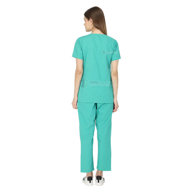 Premium Scrub Suit for Doctors Women (Faux Wrap Neck) Additional View