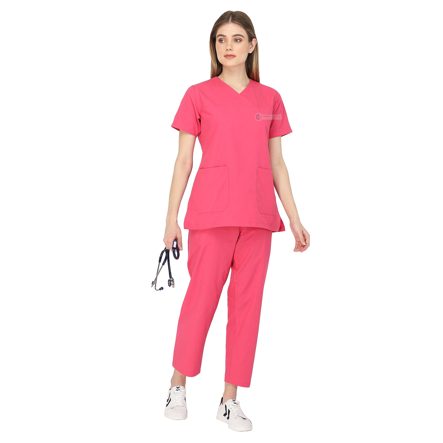 Premium Women's Scrub Suit (Faux Wrap Neck)