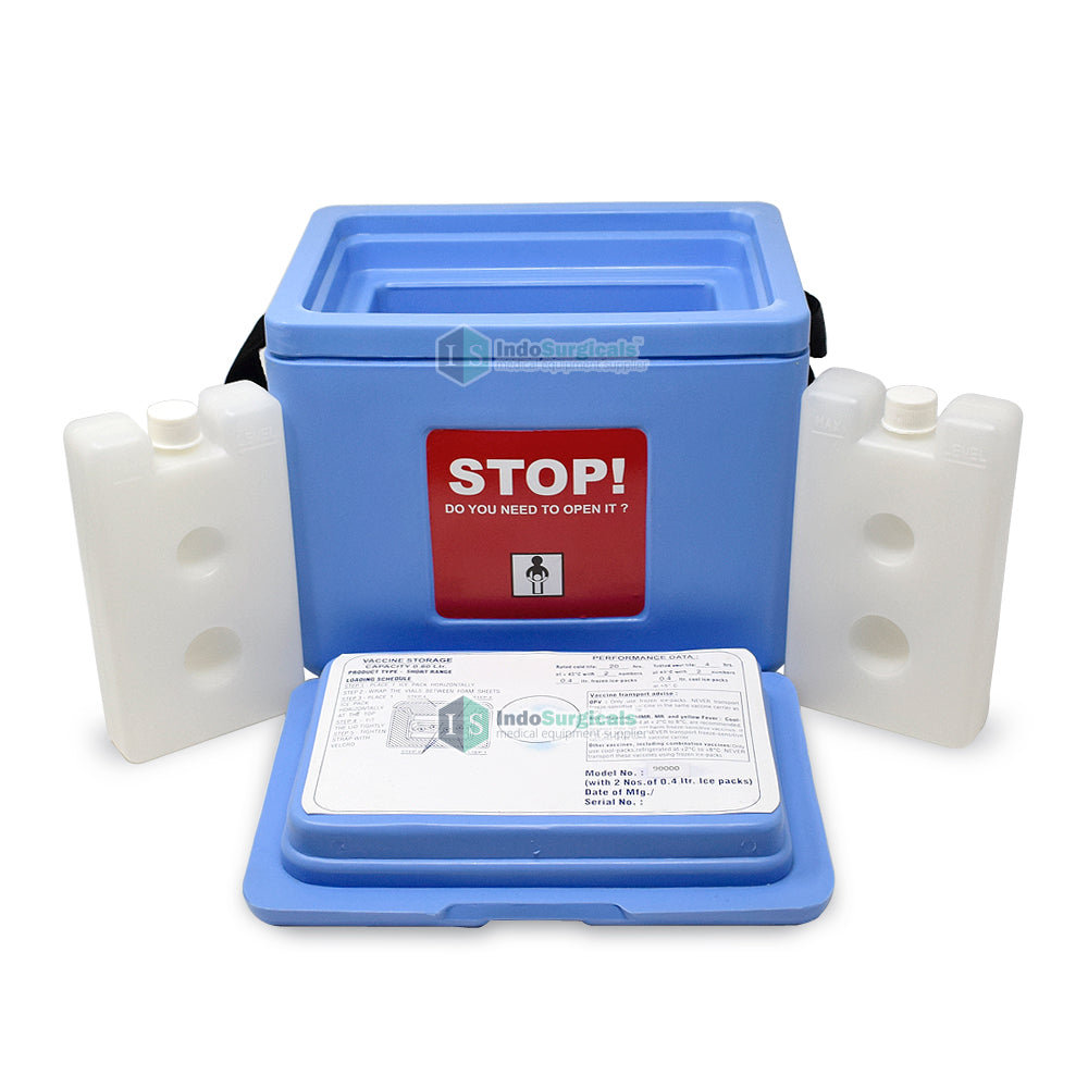 Small Vaccine Carrier Box with 2 Ice packs (0.80 Litres)