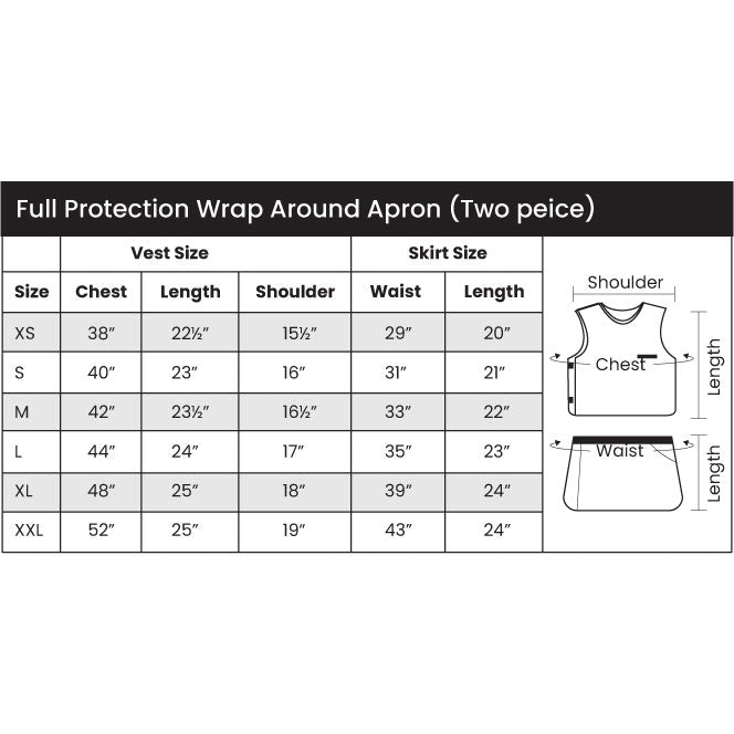 StPb® Full Protection - Full Over Lap (Wrap Around Lead Vest & Skirt) Additional View