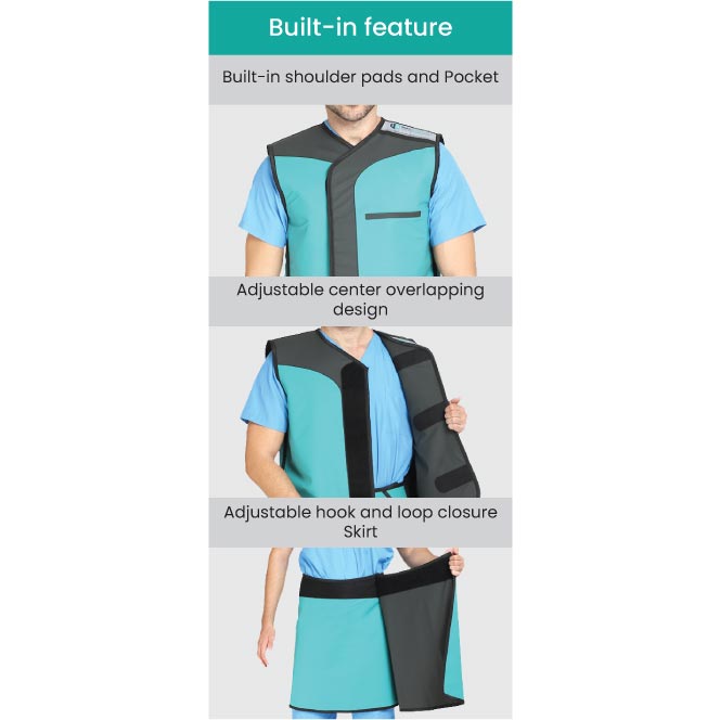 StPb® Full Protection - Partial Over Lap (Wrap Around Lead Vest & Skirt) Additional View