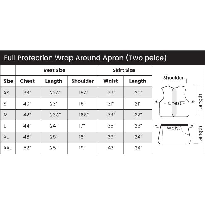 NoPb® Lead Free Full Protection (Partial Over Lap) Wrap Around Vest & Skirt Additional View
