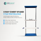 Chest Stand for X-Ray, Medical Imaging Equipment, Adjustable Height with Blue Accents - Wall Mounted Chest Stand (3 FEET) Additional View