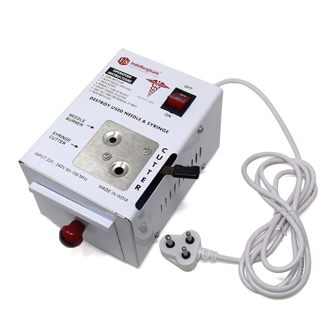 Needle & Syringe Destroyer (Electric cum Manual)