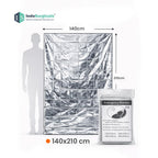 Emergency Thermal Blanket | Premium Mylar Foil Space Blanket for Survival, Travel & Extreme Cold Protection Additional View