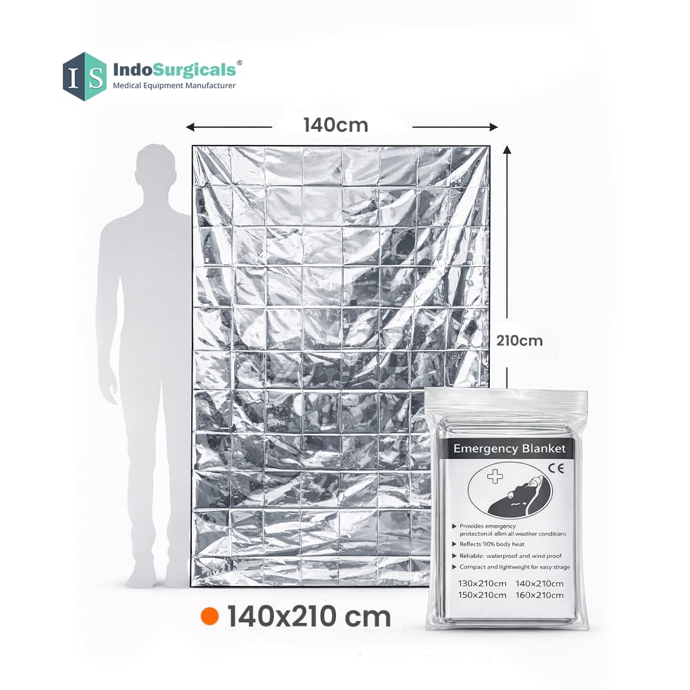 Emergency Thermal Blanket | Premium Mylar Foil Space Blanket for Survival, Travel & Extreme Cold Protection Additional View