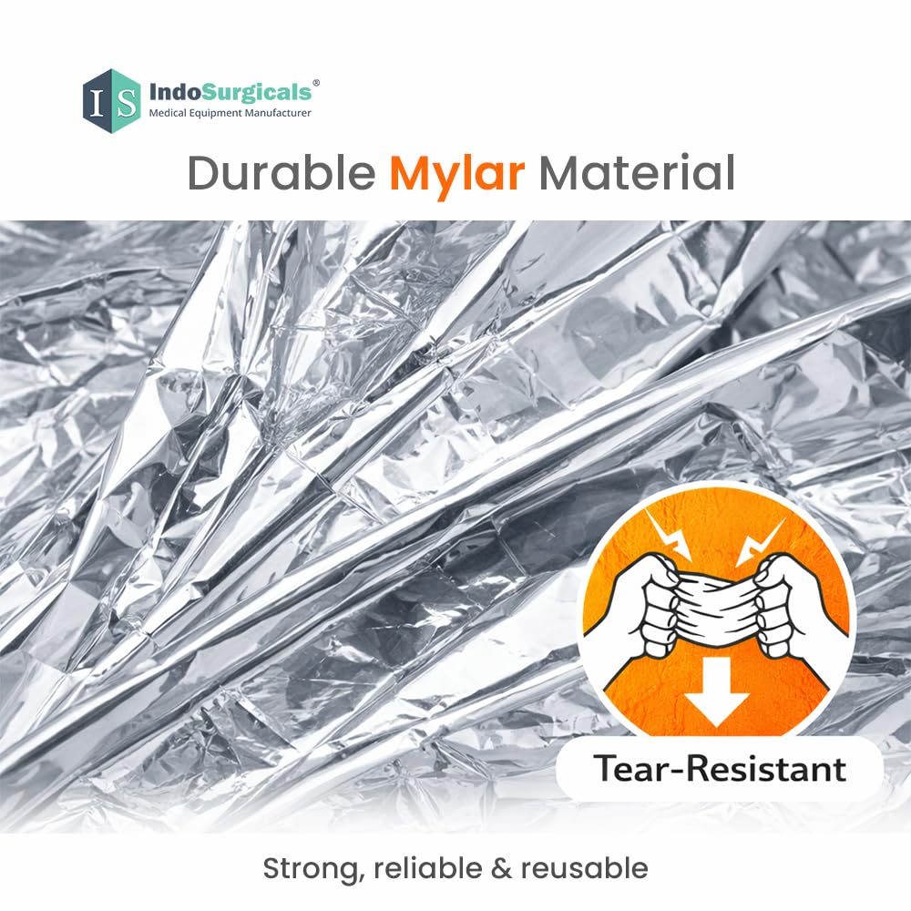 Emergency Thermal Blanket | Premium Mylar Foil Space Blanket for Survival, Travel & Extreme Cold Protection Additional View