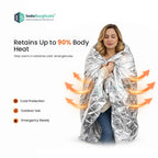 Emergency Thermal Blanket | Premium Mylar Foil Space Blanket for Survival, Travel & Extreme Cold Protection Additional View