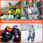 Emergency Thermal Blanket | Premium Mylar Foil Space Blanket for Survival, Travel & Extreme Cold Protection Additional View